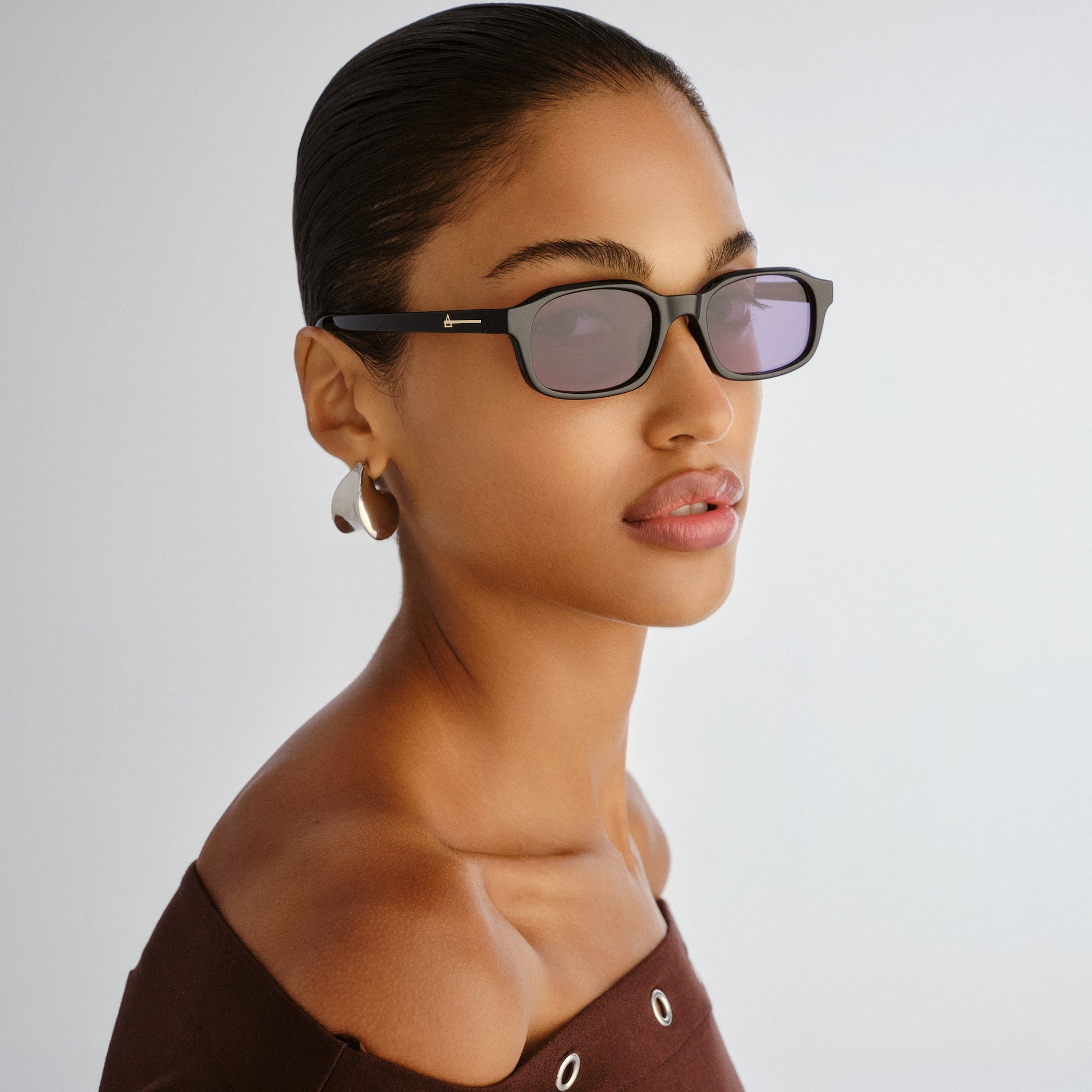 Kinetic Black Uni-Sex Rectangle Sunglasses | Aire