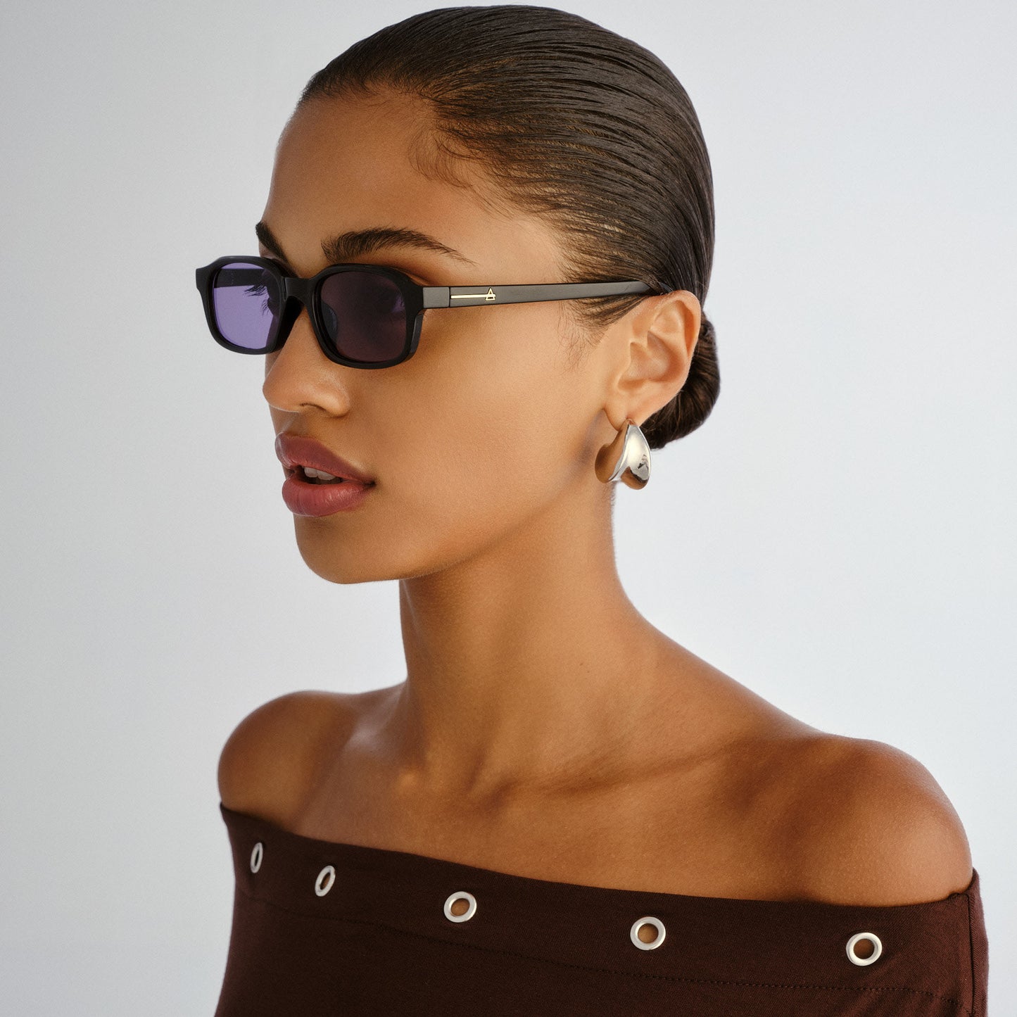 Kinetic Black Uni-Sex Rectangle Sunglasses | Aire