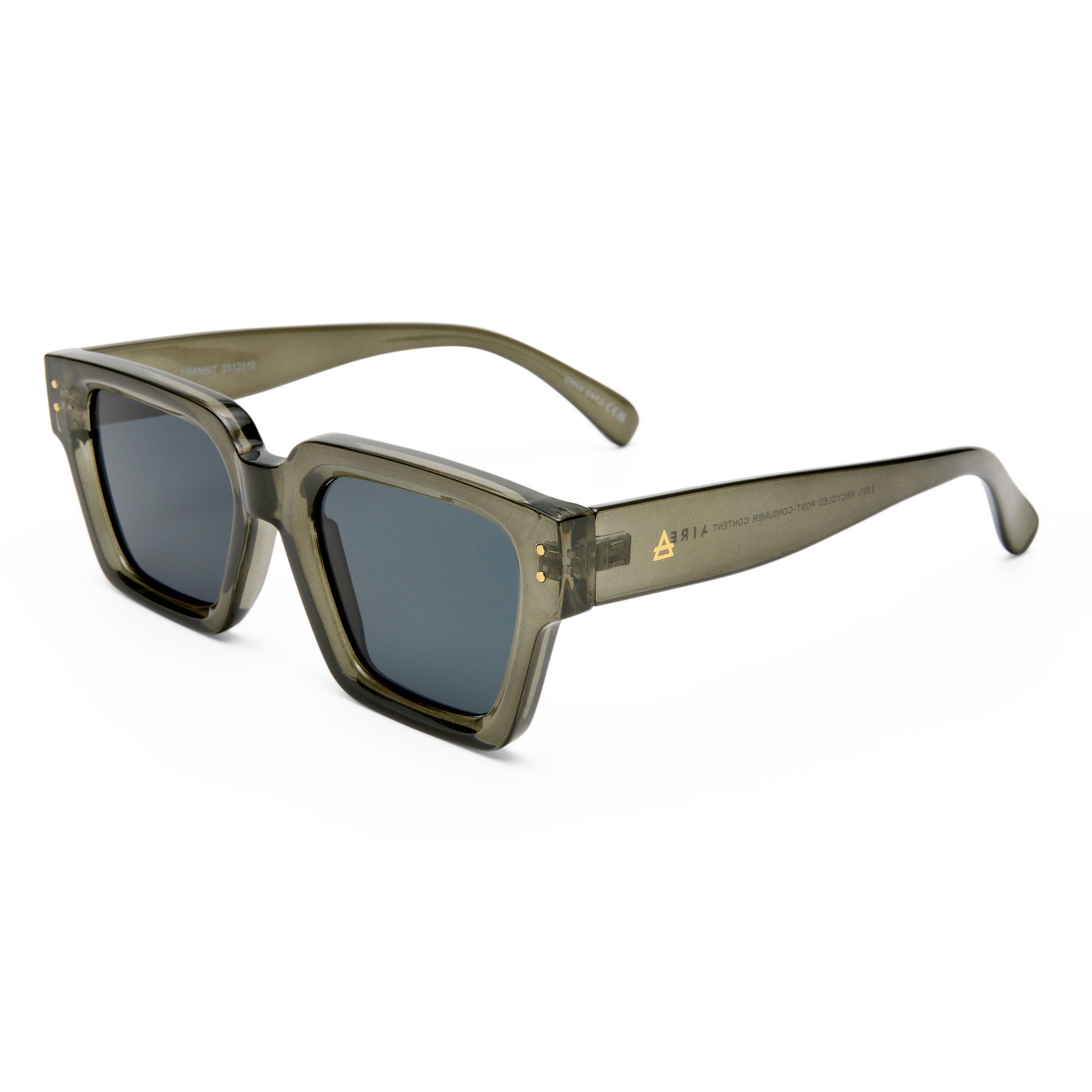Transit Khaki Uni-Sex Rectangle Sunglasses | Aire