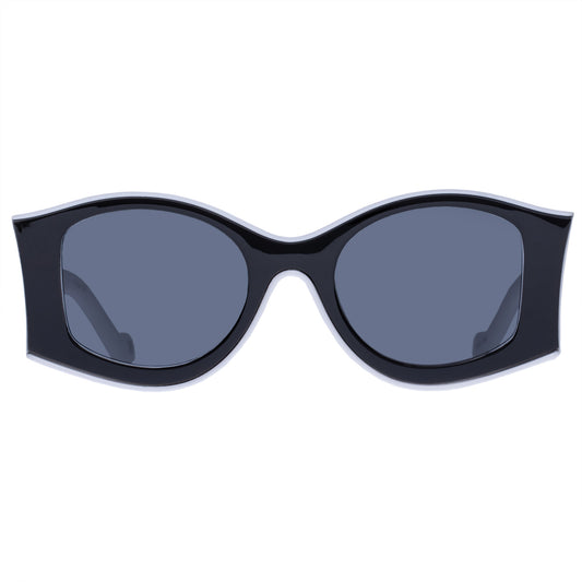 Sauron Monochrome Female Oval Sunglasses | Aire
