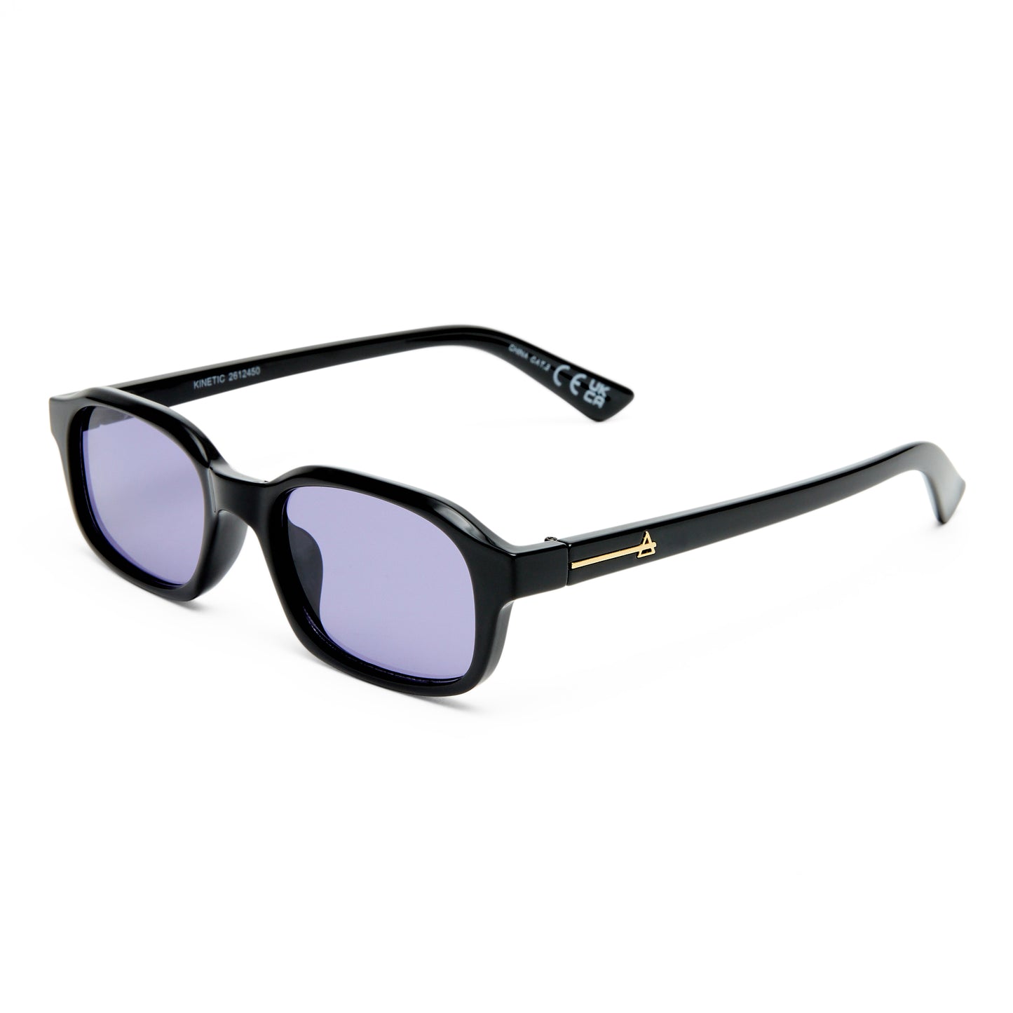 Kinetic Black Uni-Sex Rectangle Sunglasses | Aire