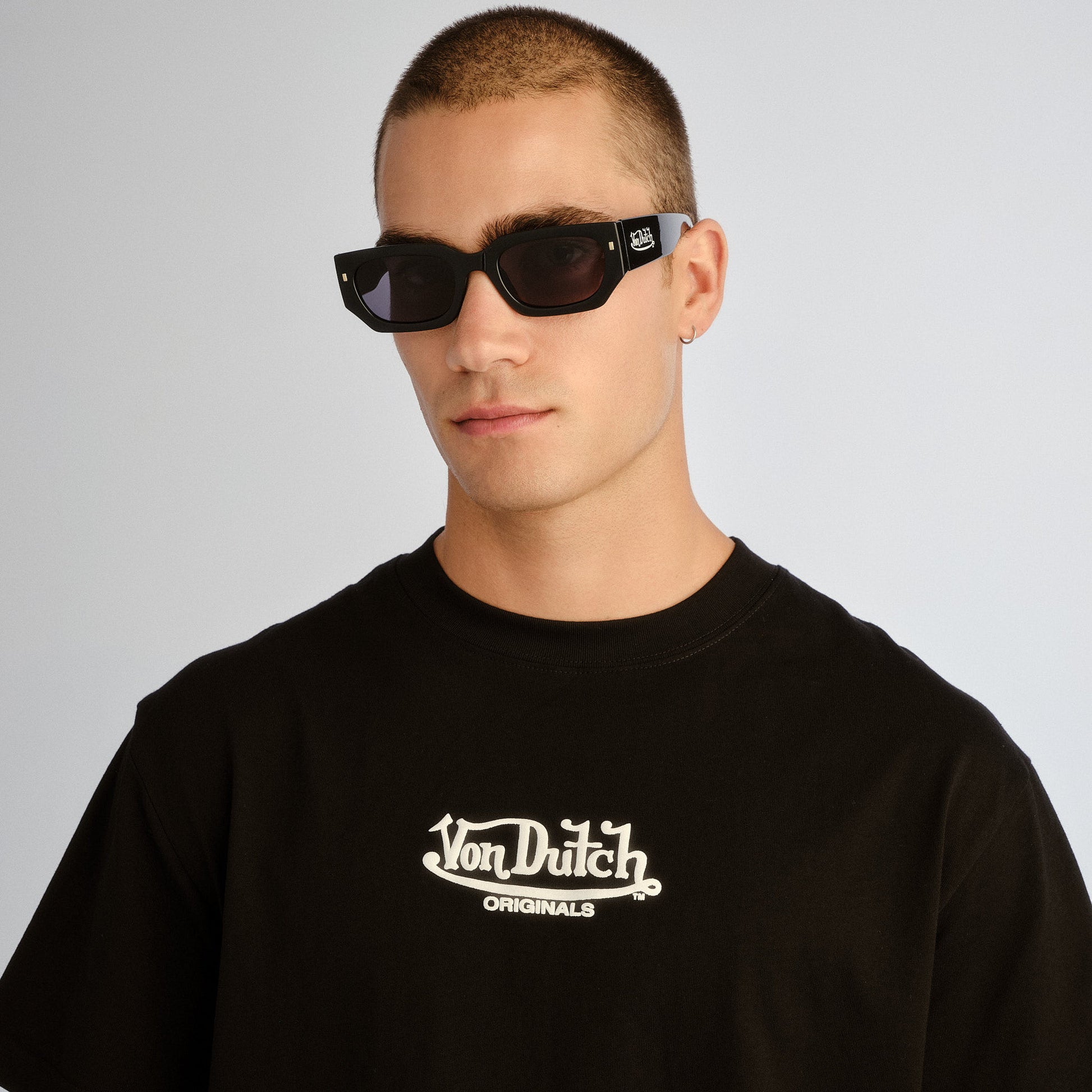 Renegade Black Uni-Sex Rectangle Sunglasses | Aire