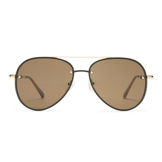 Mirzam Gold Uni-Sex Aviator Sunglasses | Aire