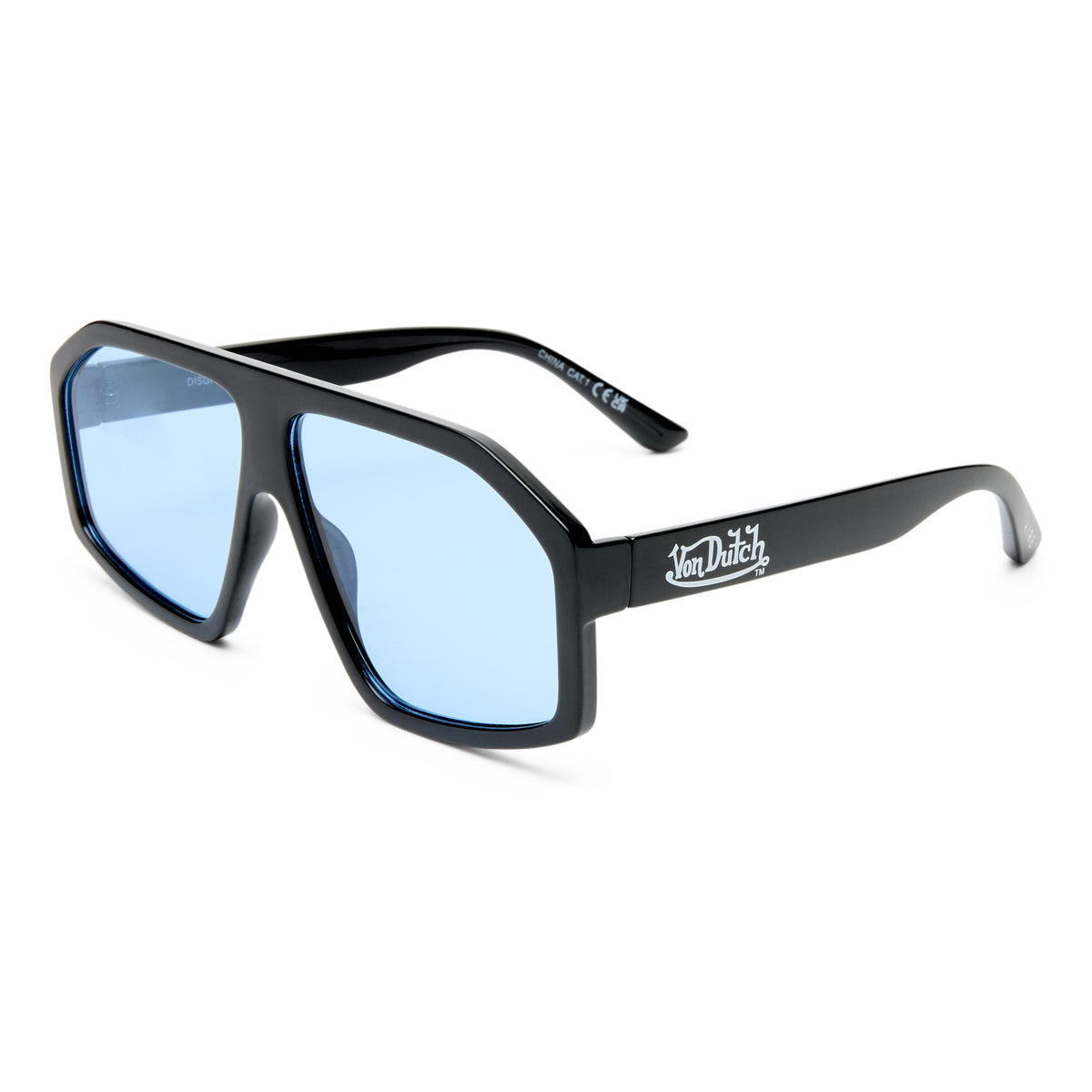 Disgraced Black Uni-Sex Aviator Sunglasses | Aire