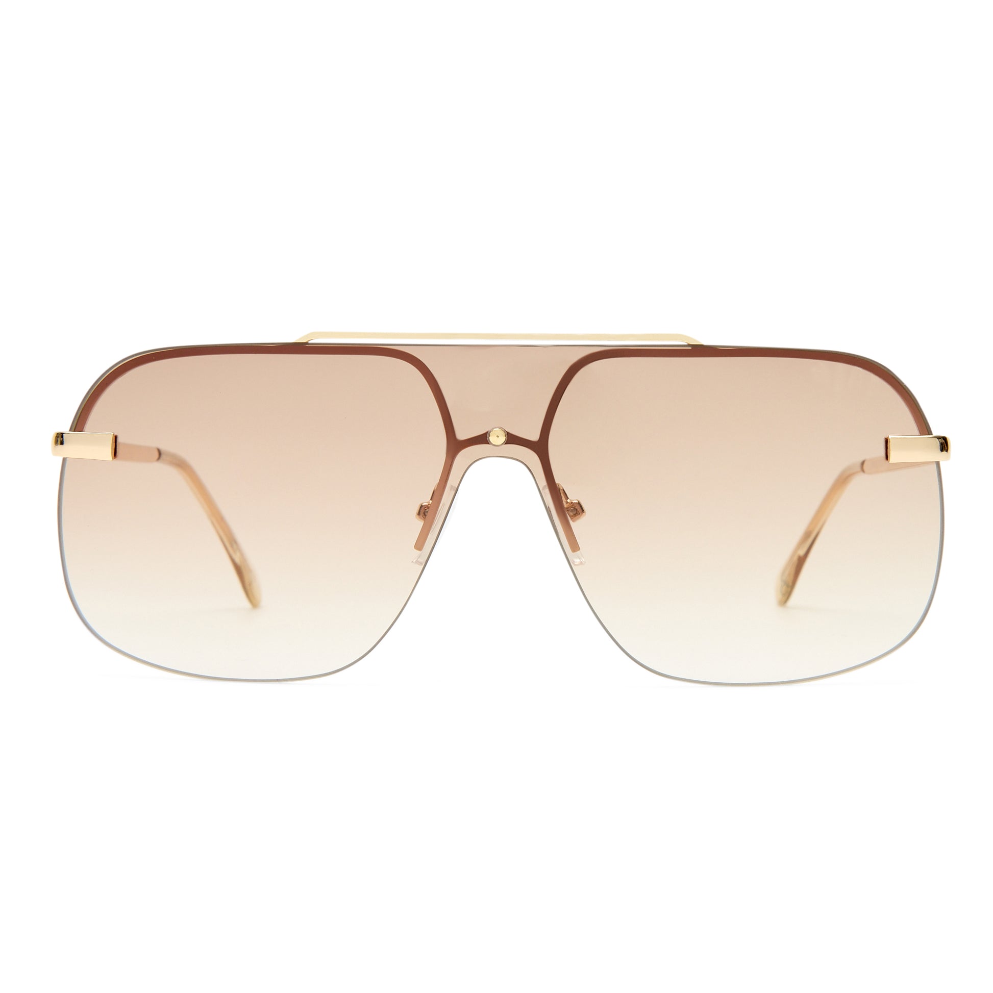 Venatici Bright Gold Female Aviator Sunglasses | Aire