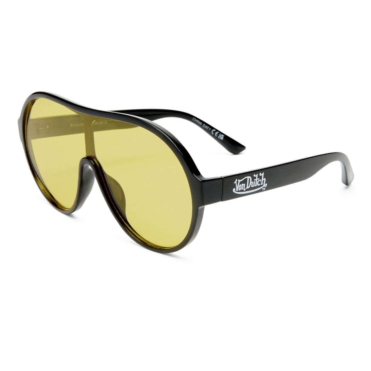 Scandalous Black Uni-Sex Aviator Sunglasses | Aire