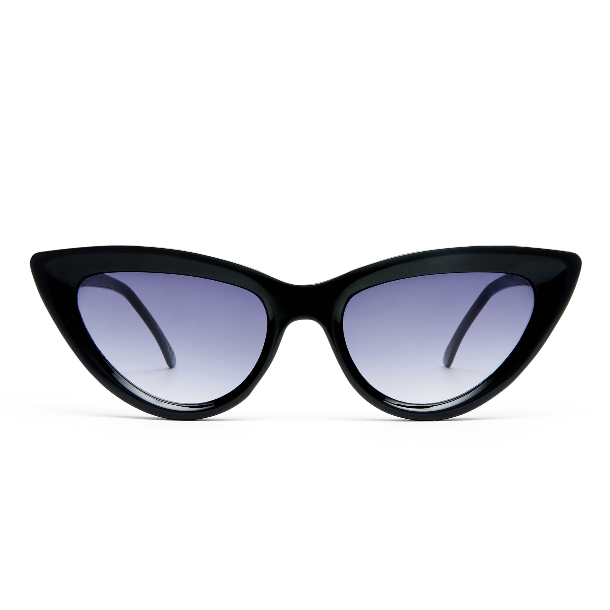 Realm Shiny Black Female Cat-Eye Sunglasses | Aire