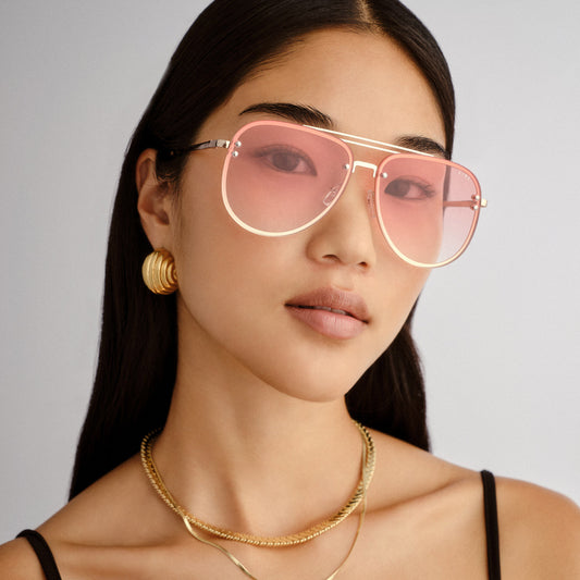 Quartz Gold Uni-Sex Aviator Sunglasses | Aire