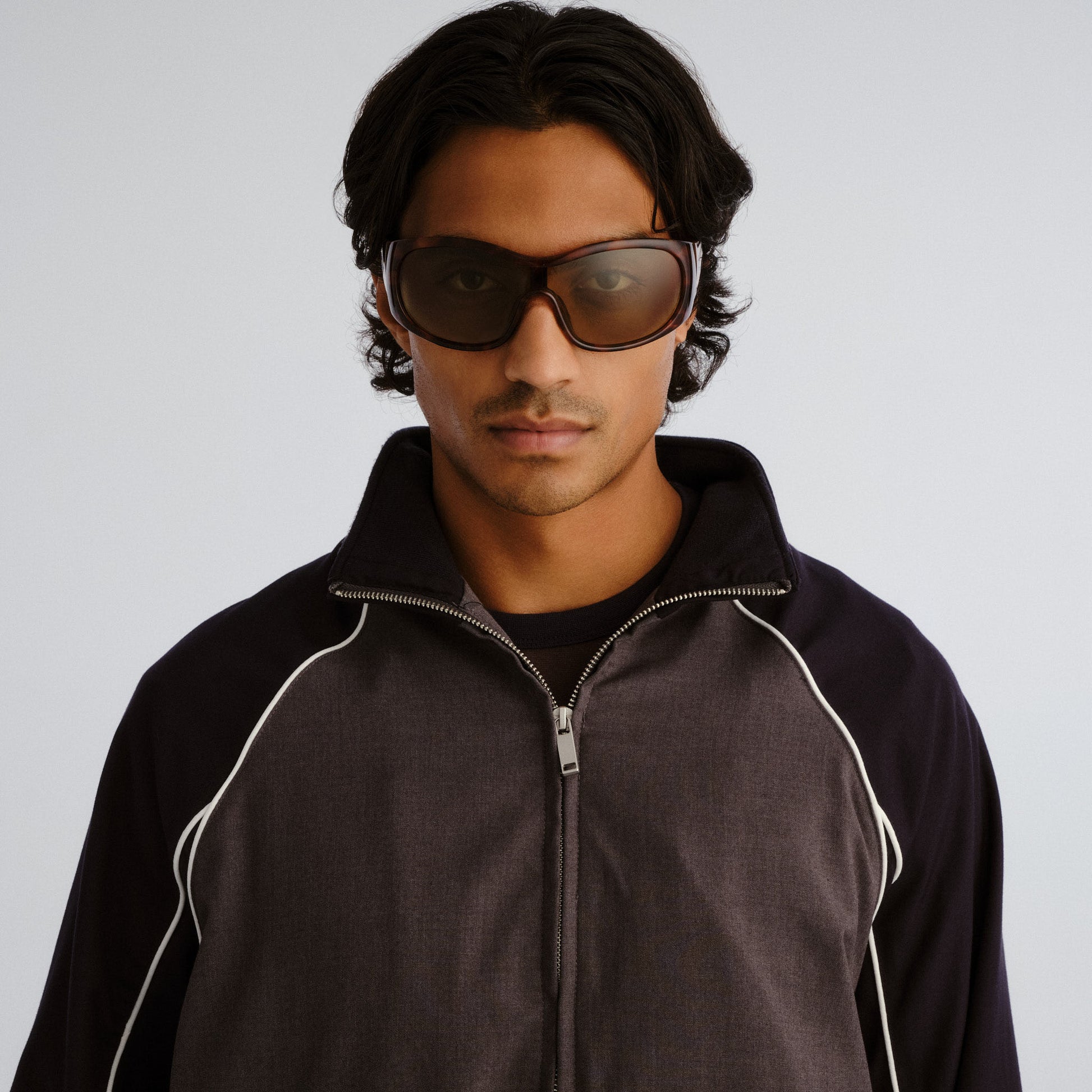 Artemis Dark Tort Uni-Sex Shield Sunglasses | Aire