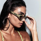 Blackout Destroyed Khaki Uni-Sex Cat-Eye Sunglasses | Aire