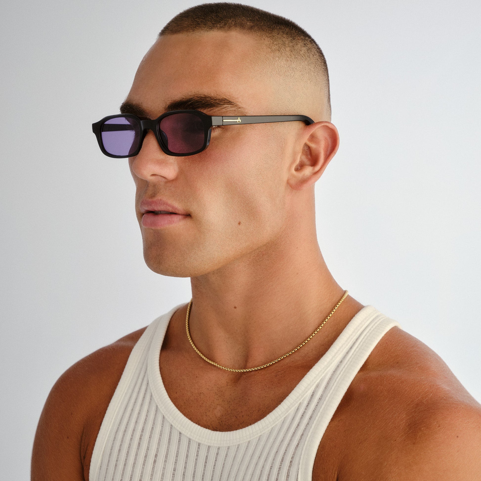 Kinetic Black Uni-Sex Rectangle Sunglasses | Aire
