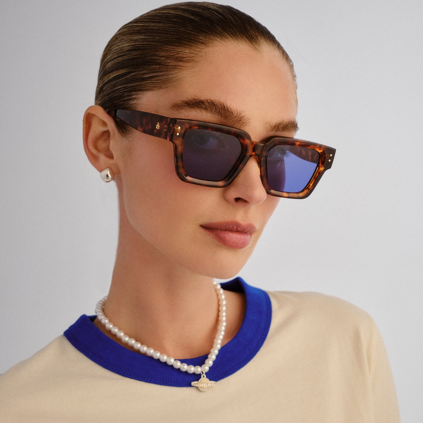 Transit Rich Amber Tort Uni-Sex Rectangle Sunglasses | Aire