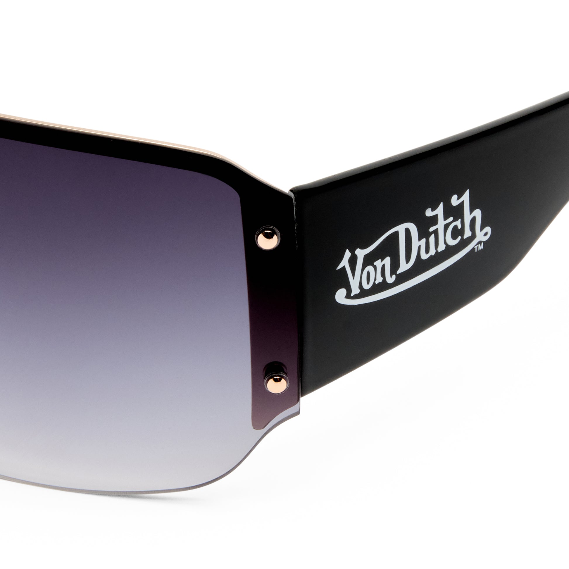 Tabloid Gold Black Uni-Sex Wrap Sunglasses | Aire