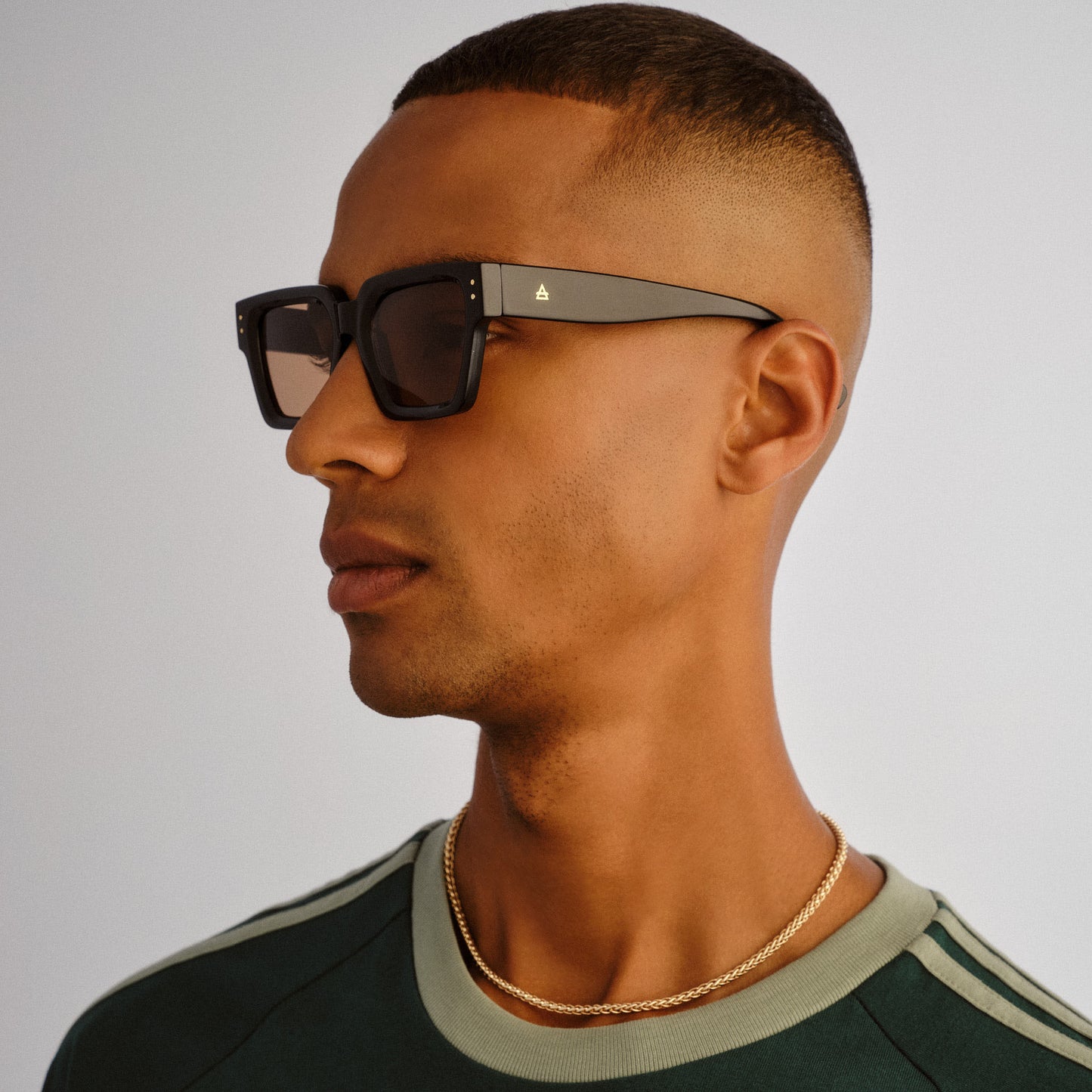 Transit Black Uni-Sex Rectangle Sunglasses | Aire