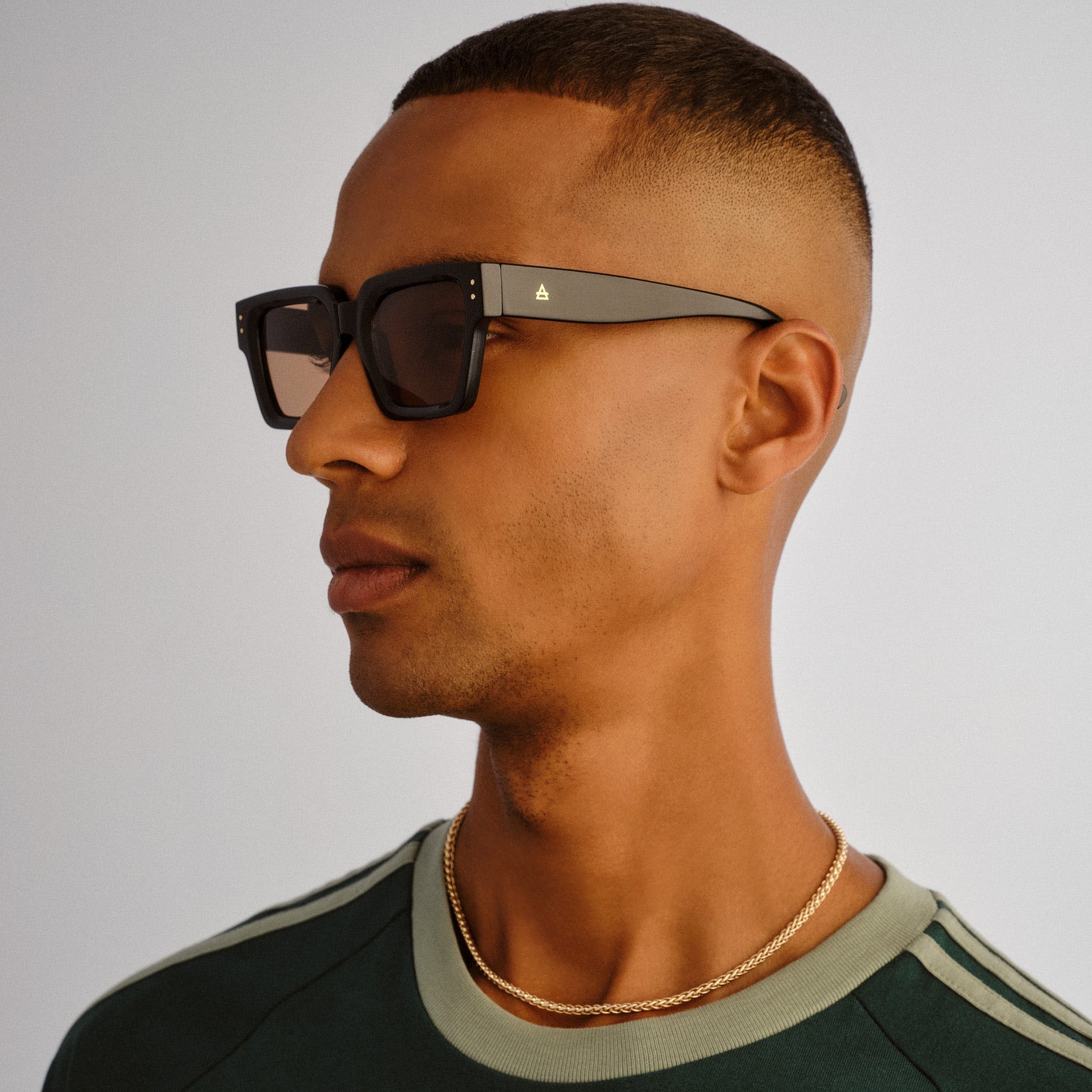 Transit Black Uni-Sex Rectangle Sunglasses | Aire