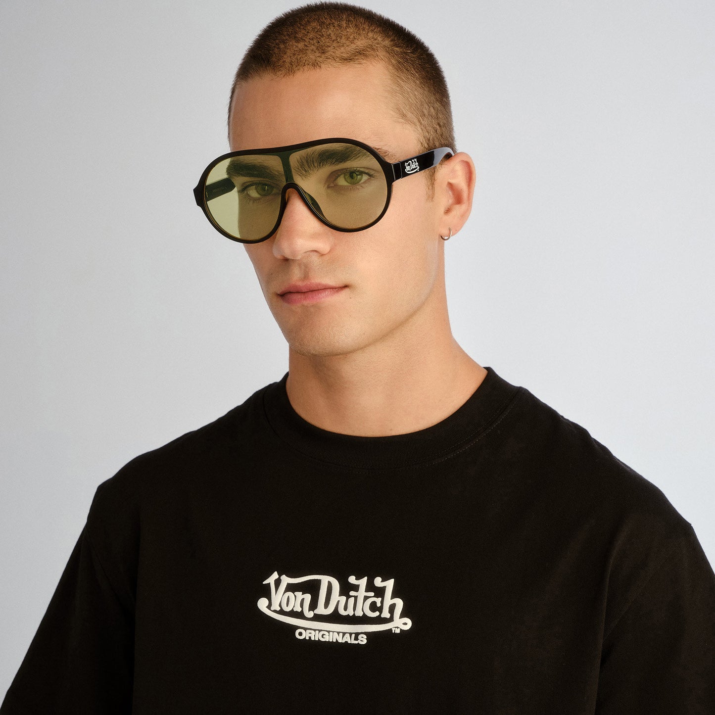 Scandalous Black Uni-Sex Aviator Sunglasses | Aire