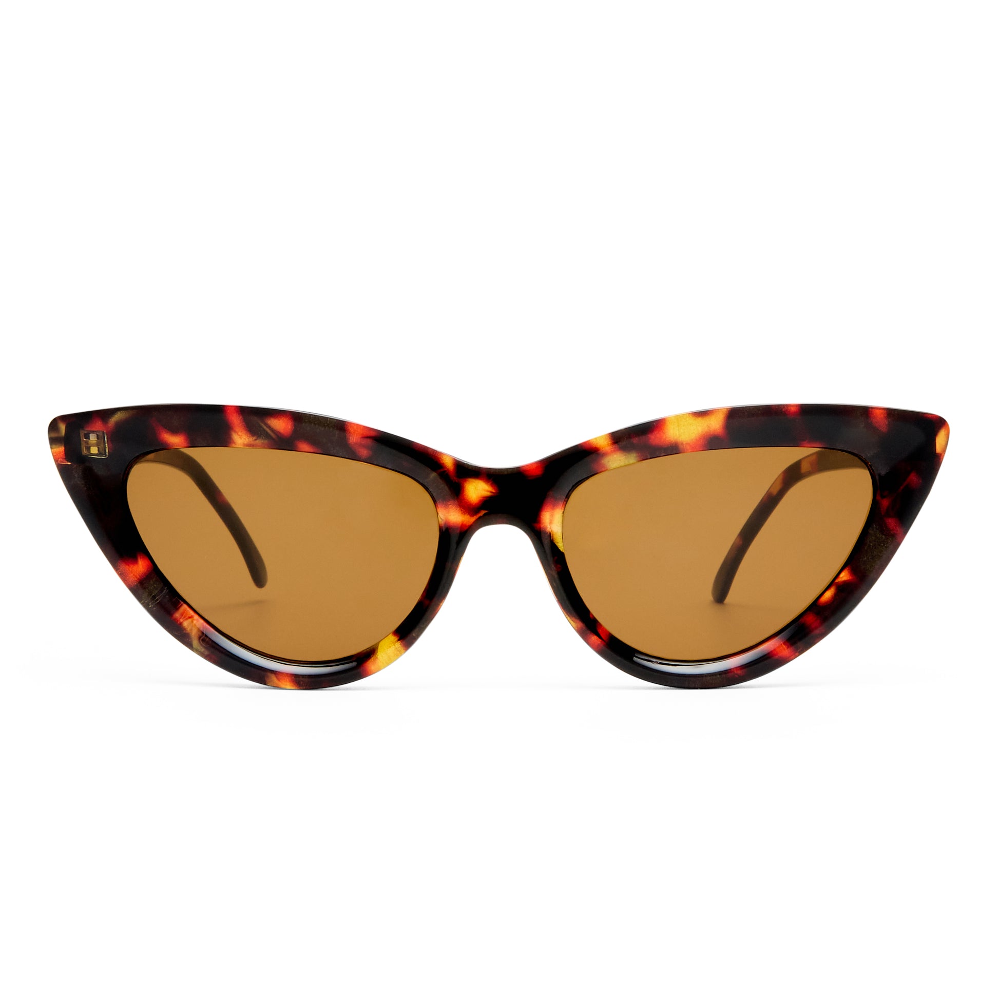 Realm Amber Tort Female Cat-Eye Sunglasses | Aire