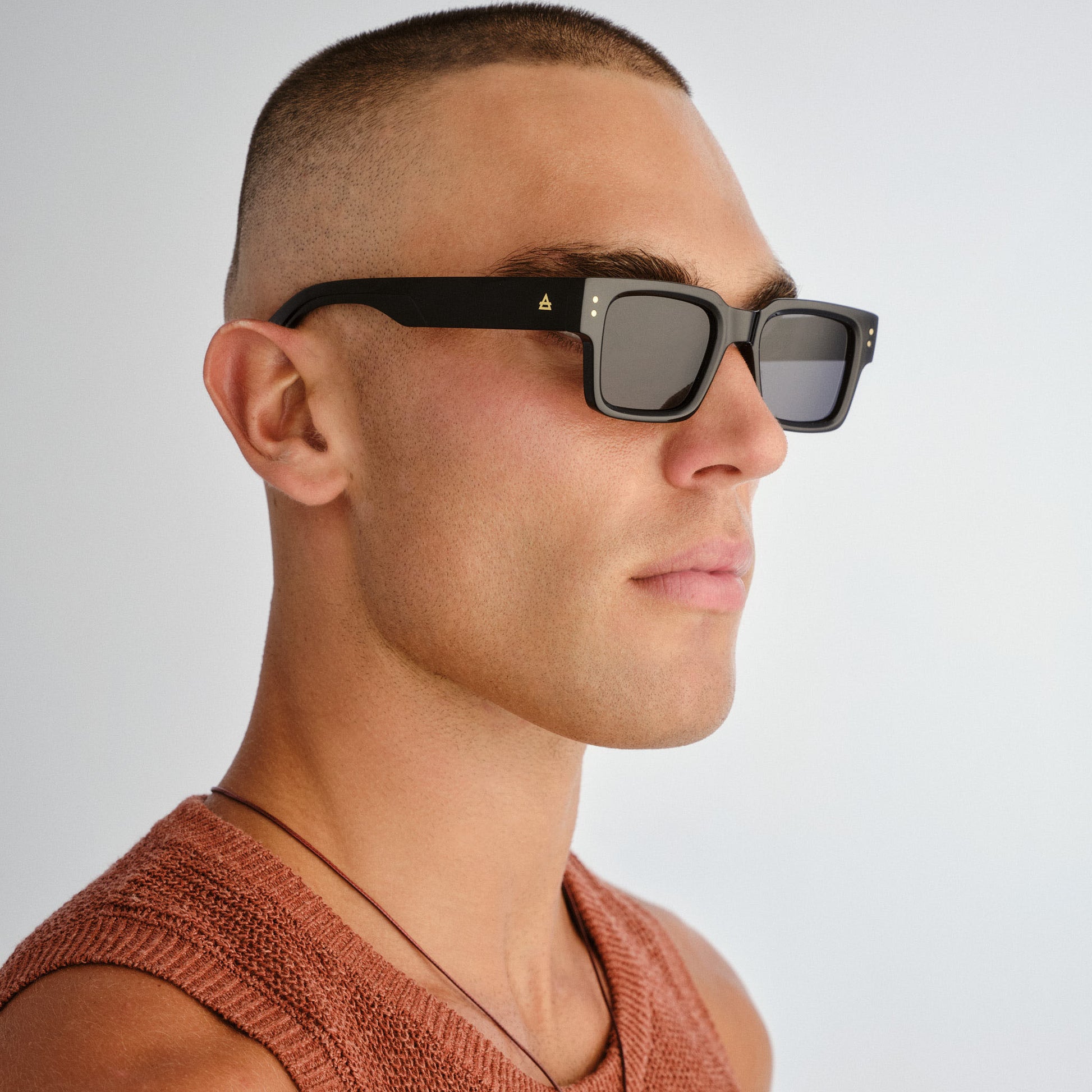 Aeron Black Uni-Sex Rectangle Sunglasses | Aire