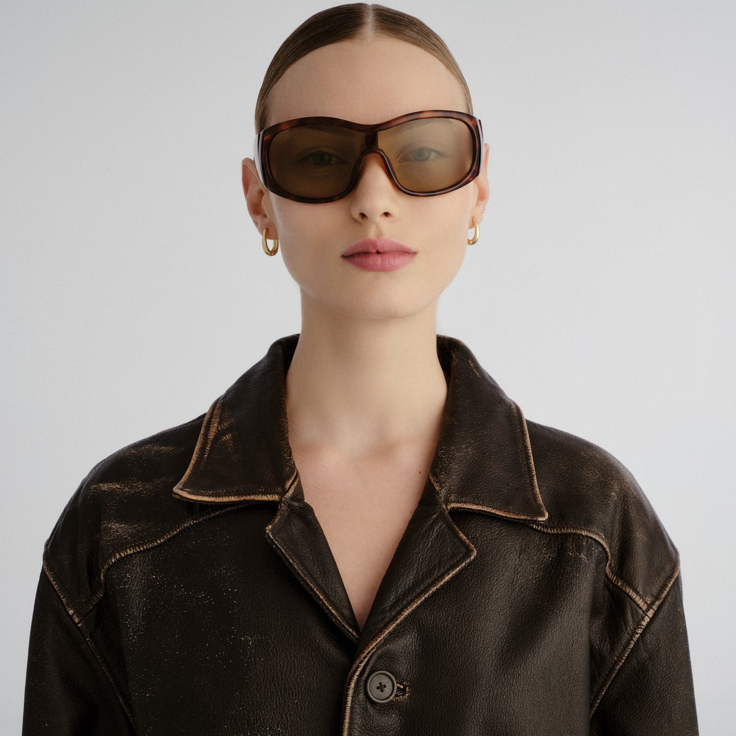 Artemis Dark Tort Uni-Sex Shield Sunglasses | Aire