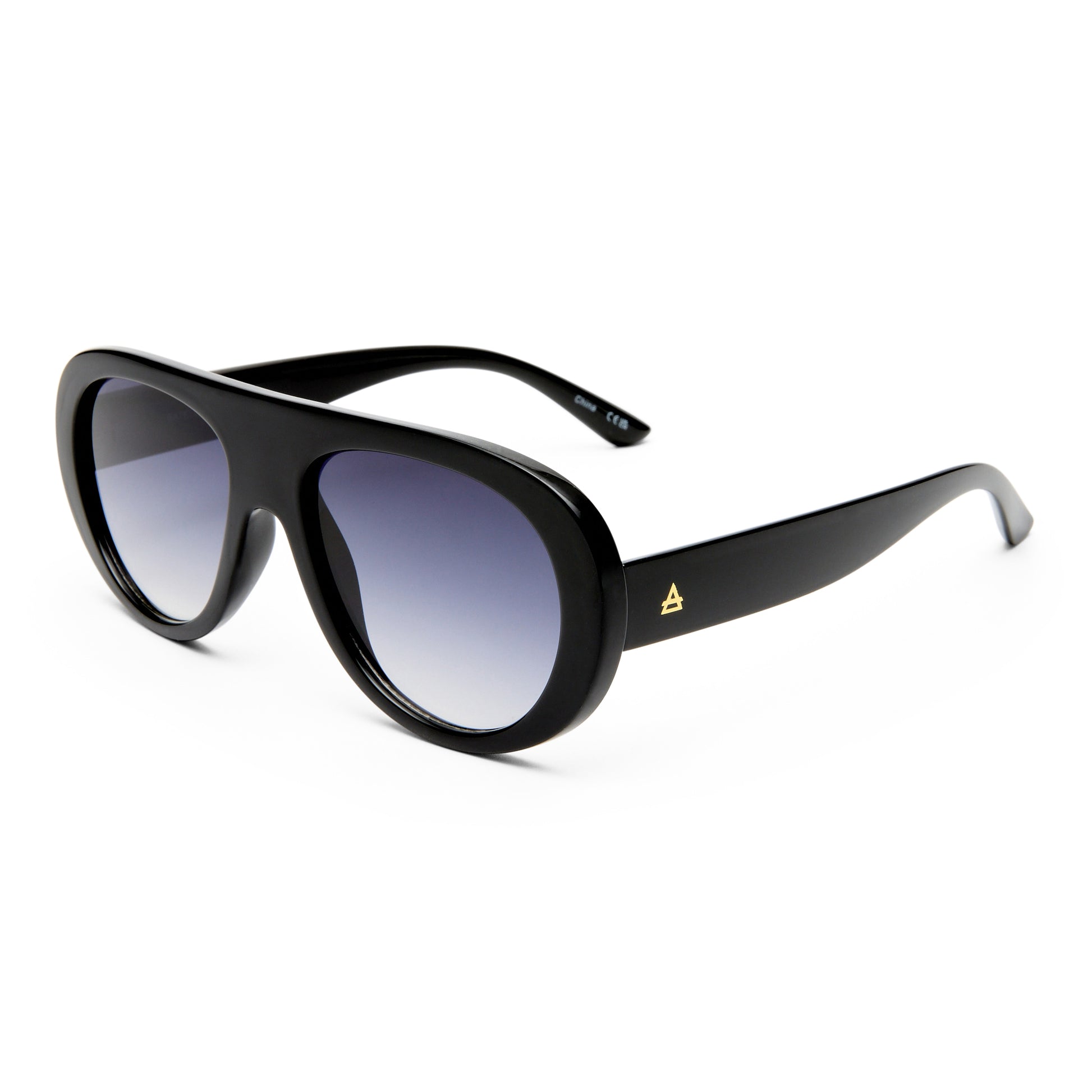 Satellite Black Uni-Sex Aviator Sunglasses | Aire
