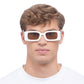 Apollo White Uni-Sex Rectangle Sunglasses | Aire