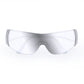 Saturn Silver Crystal Clear Female Wrap Sunglasses | Aire