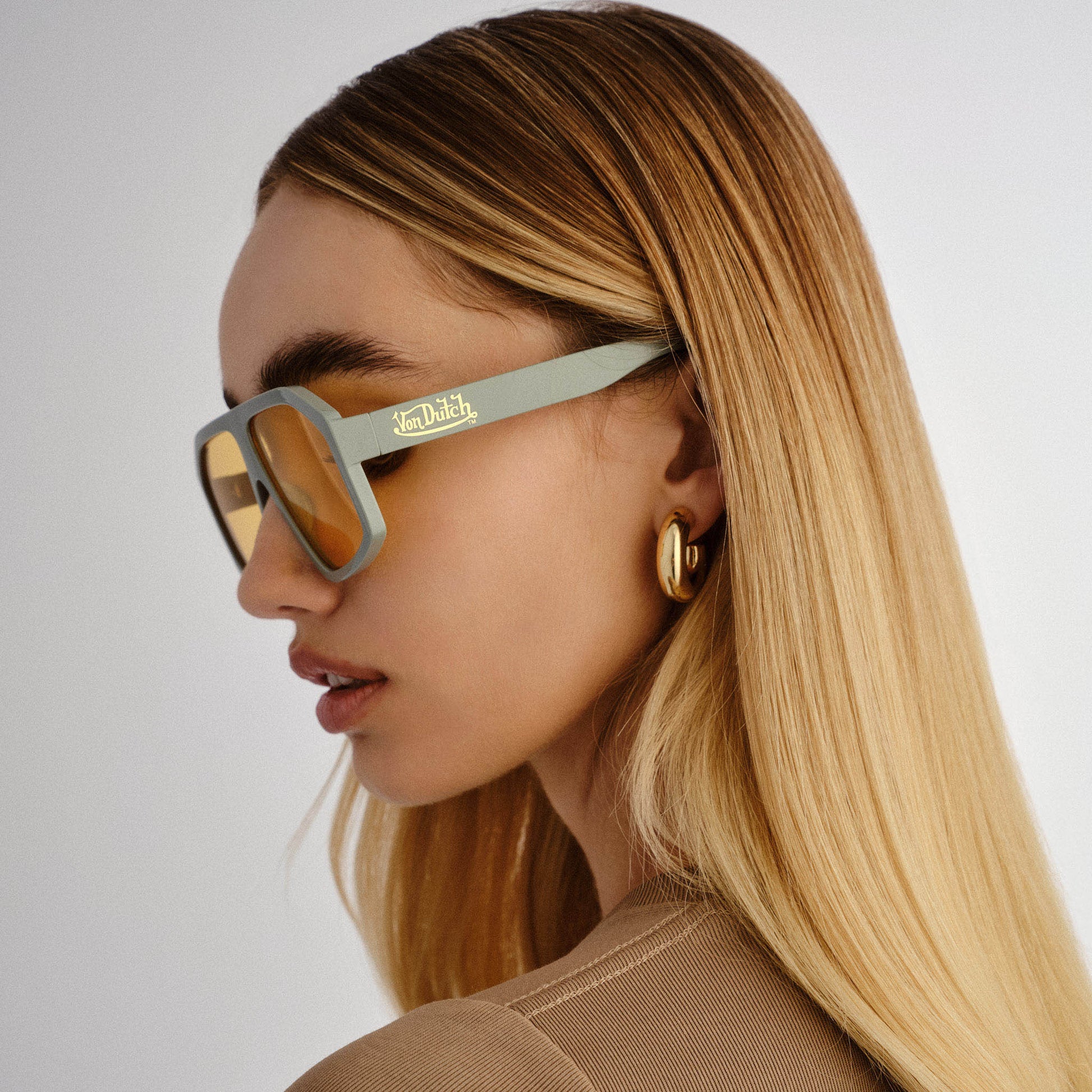 Disgraced Washed Green Uni-Sex Aviator Sunglasses | Aire