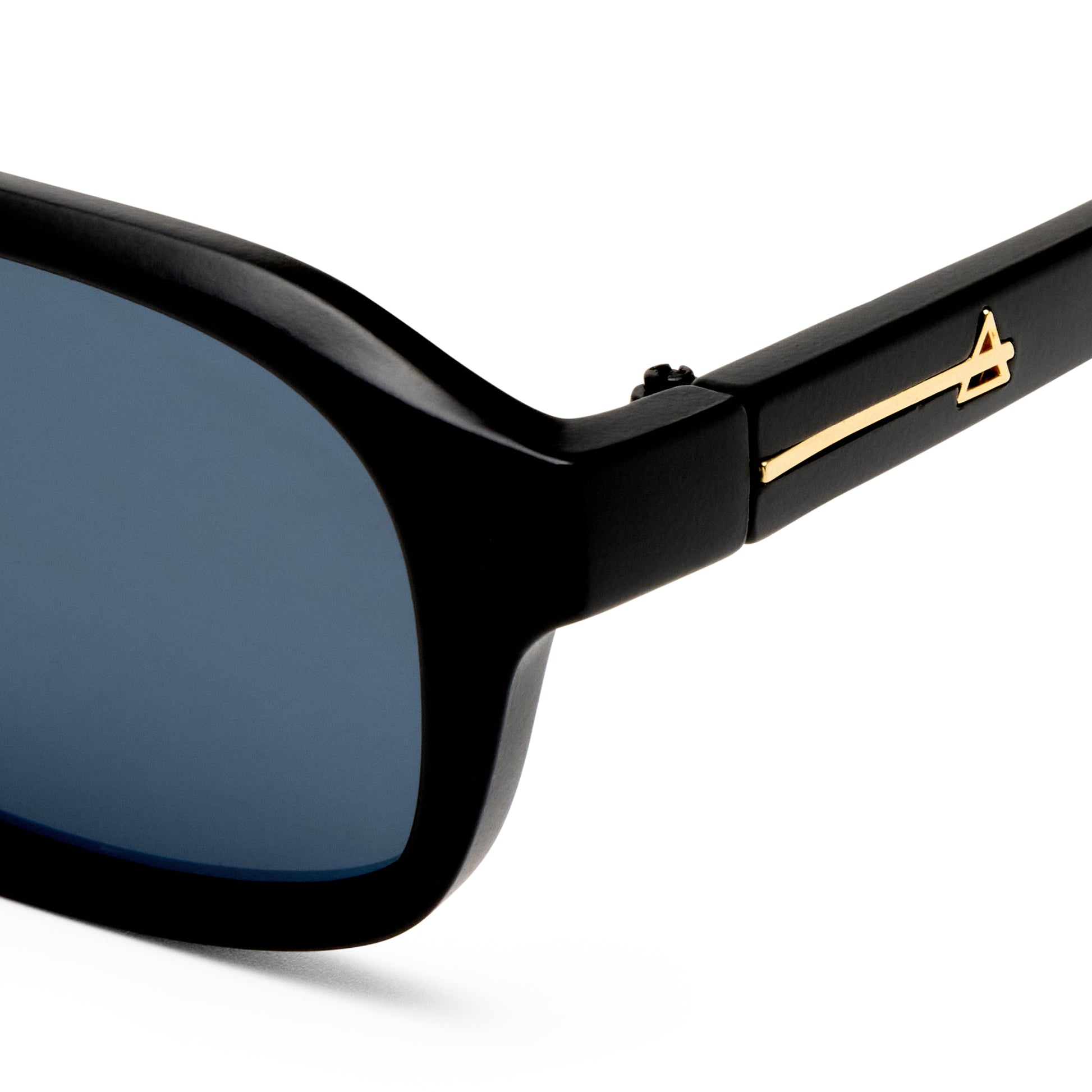 Kinetic Matte Black Uni-Sex Rectangle Sunglasses | Aire