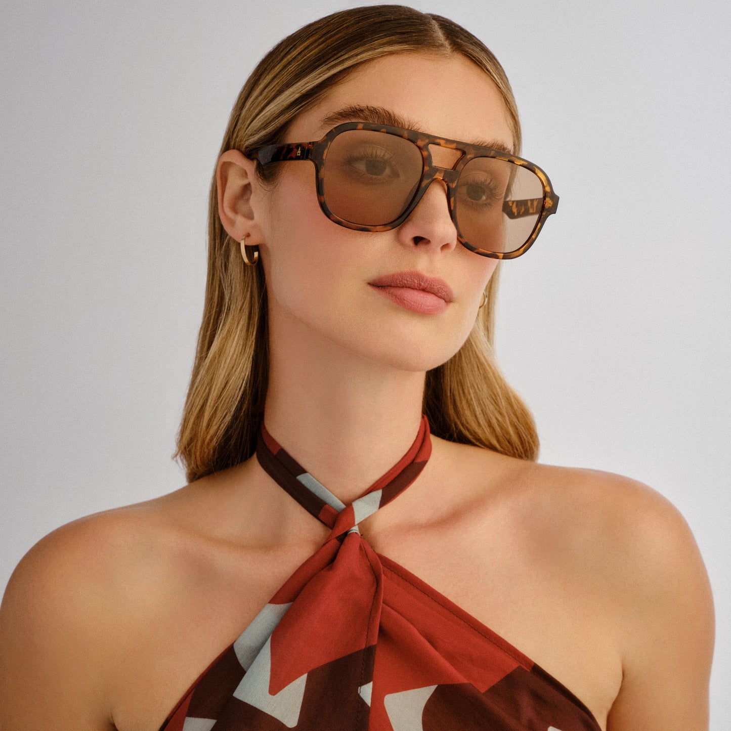 Whirlpool Chocolate Tort Female Aviator Sunglasses | Aire