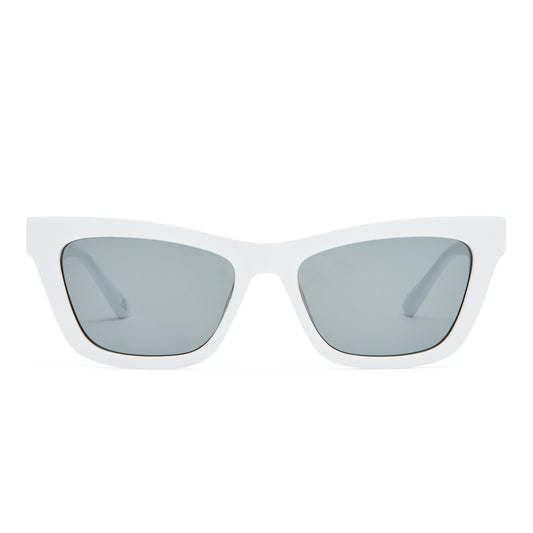 Amplitude White Female Cat-Eye Sunglasses | Aire