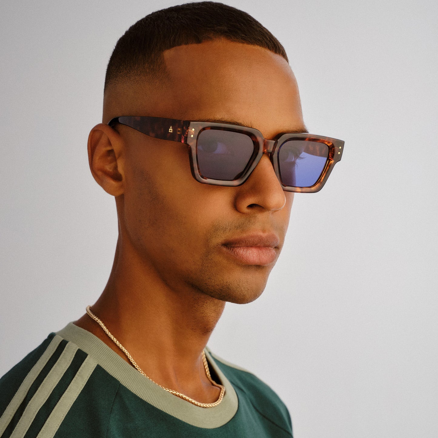 Transit Rich Amber Tort Uni-Sex Rectangle Sunglasses | Aire