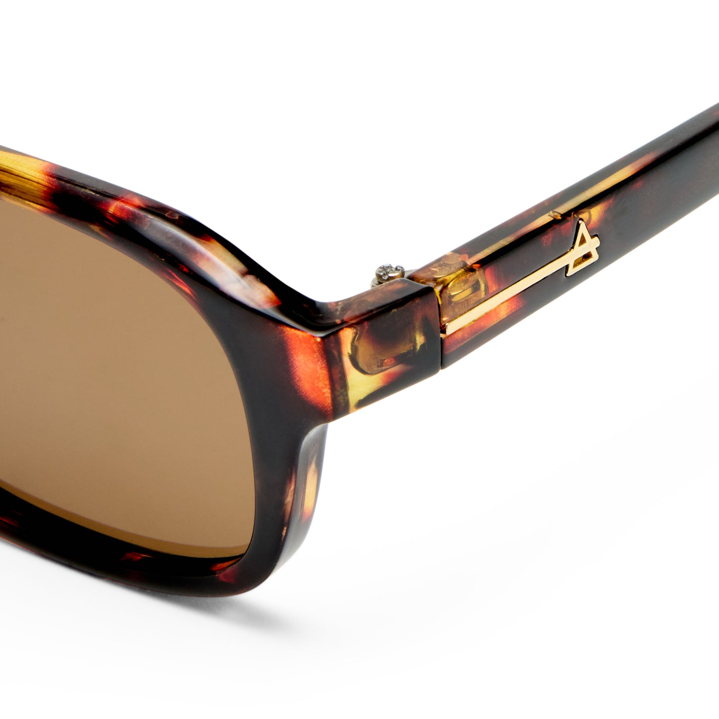 Kinetic Amber Tort Uni-Sex Rectangle Sunglasses | Aire