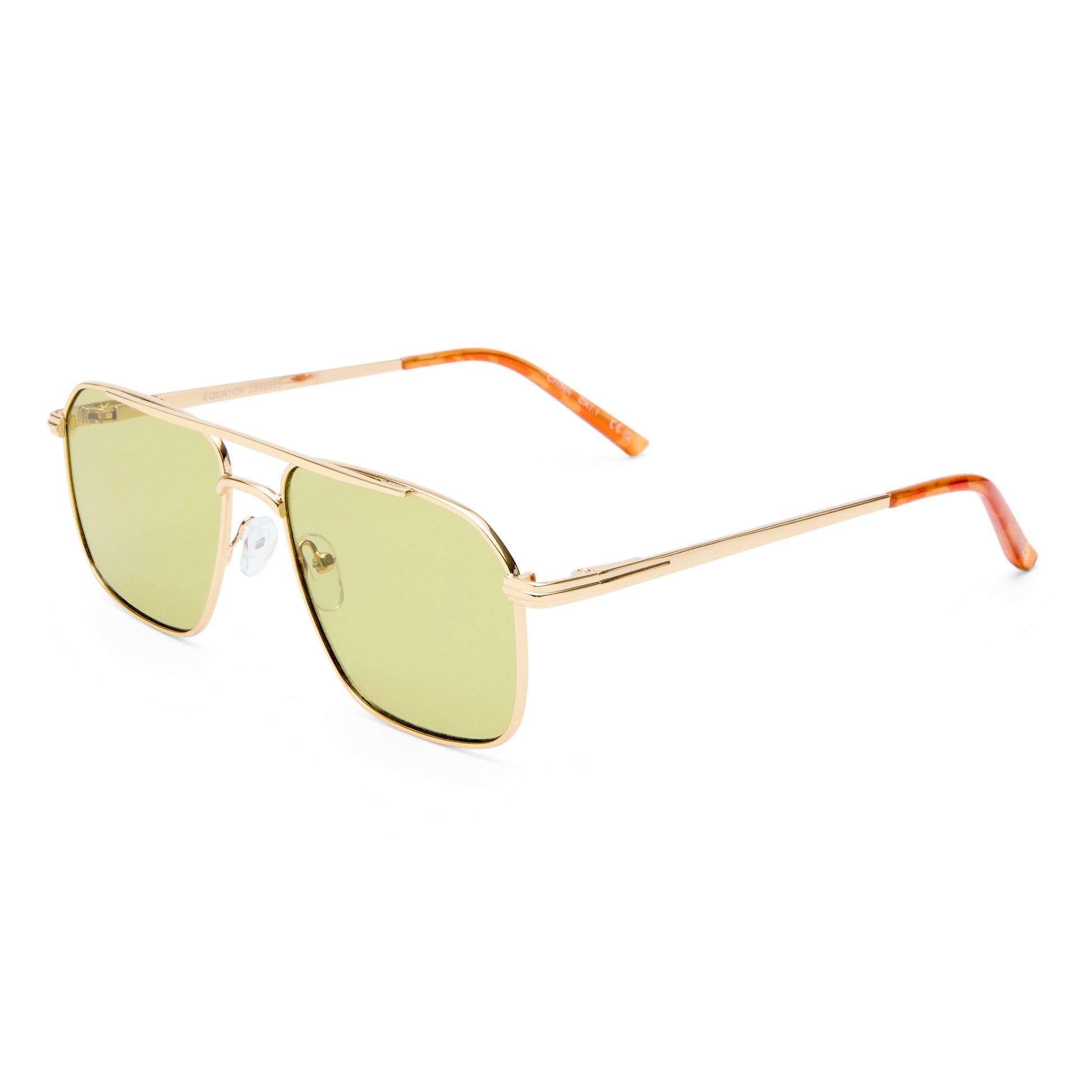Equator Gold Vintage Tort Uni-Sex Aviator Sunglasses | Aire