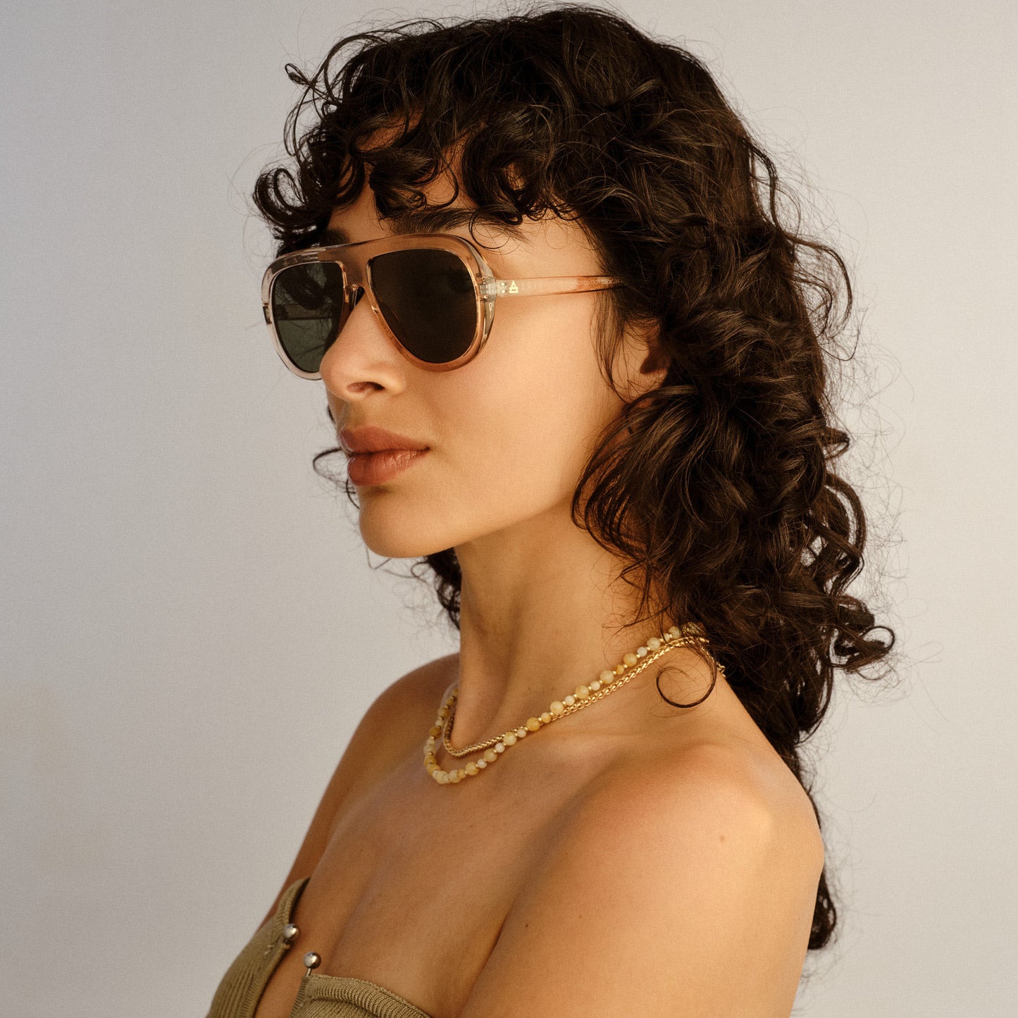Cadent Sand Uni-Sex Aviator Sunglasses | Aire