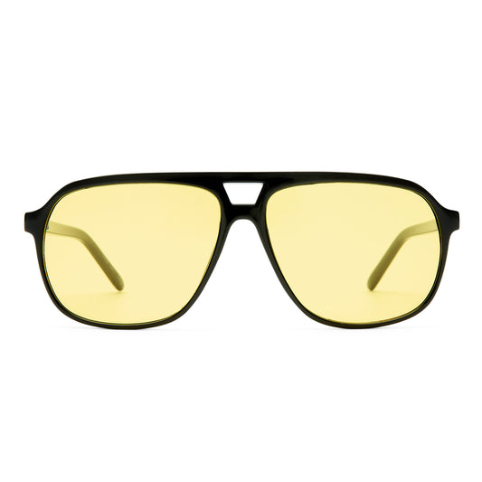 Monoceros Black Uni-Sex Aviator Sunglasses | Aire