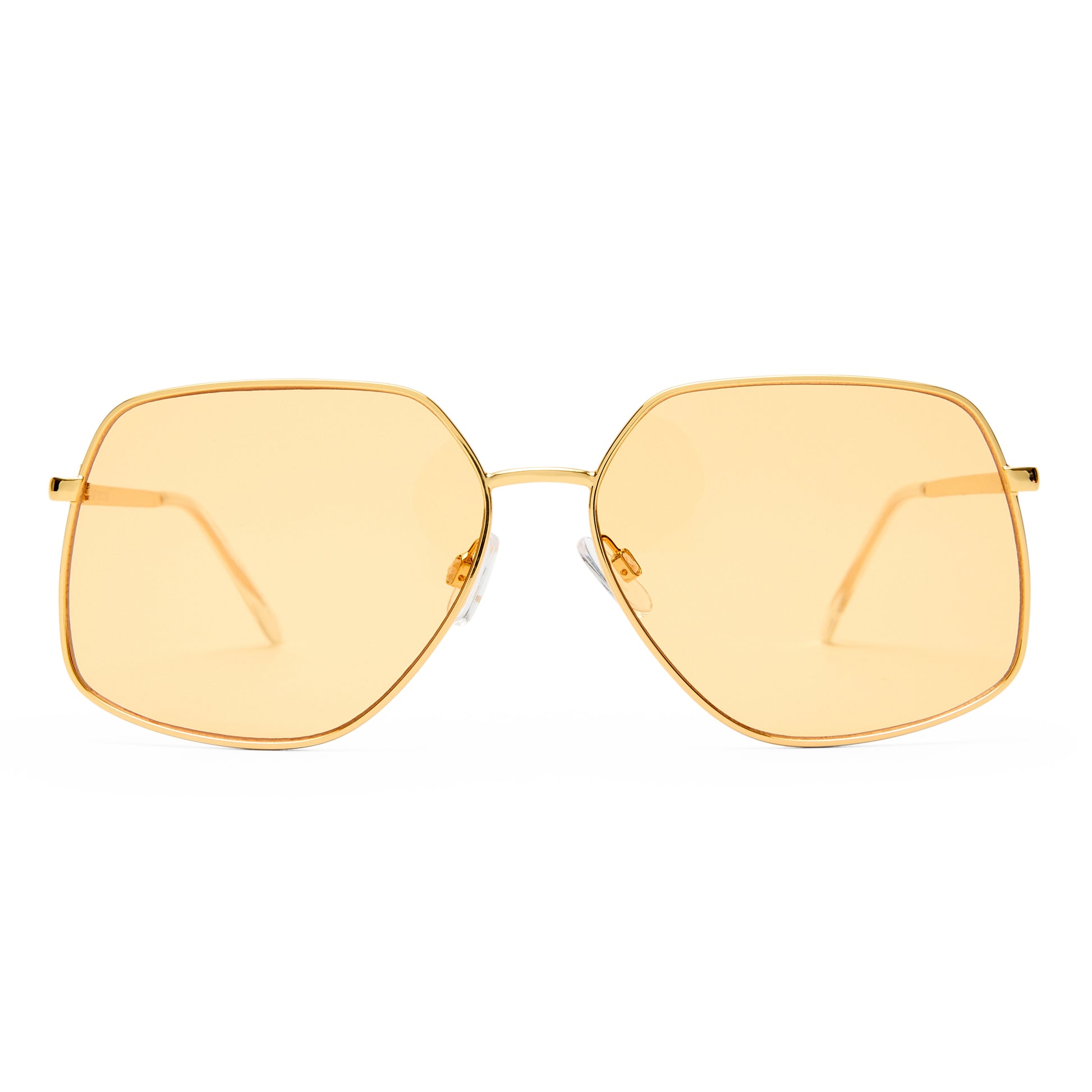 Altair Gold Clear Female Aviator Sunglasses | Aire