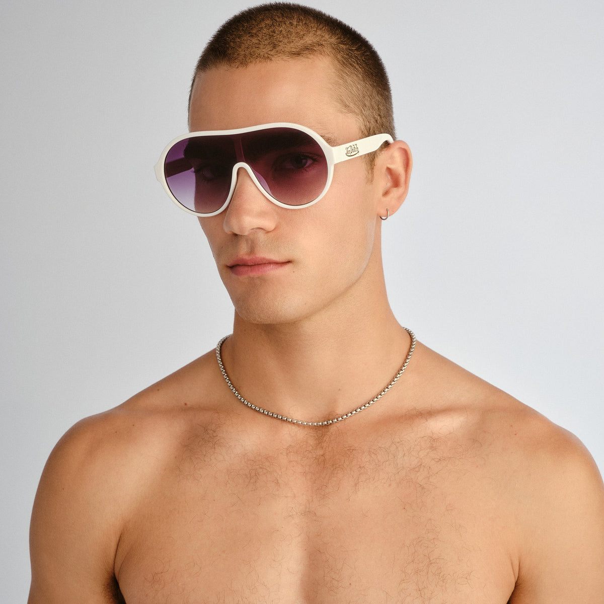 Scandalous White Uni-Sex Aviator Sunglasses | Aire