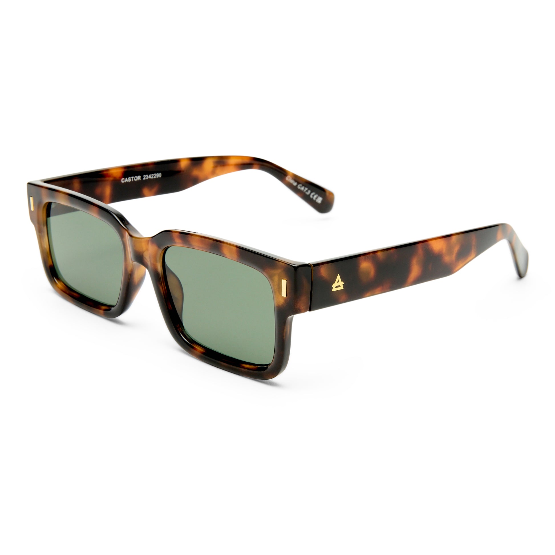 Castor Tort Uni-Sex Rectangle Sunglasses | Aire