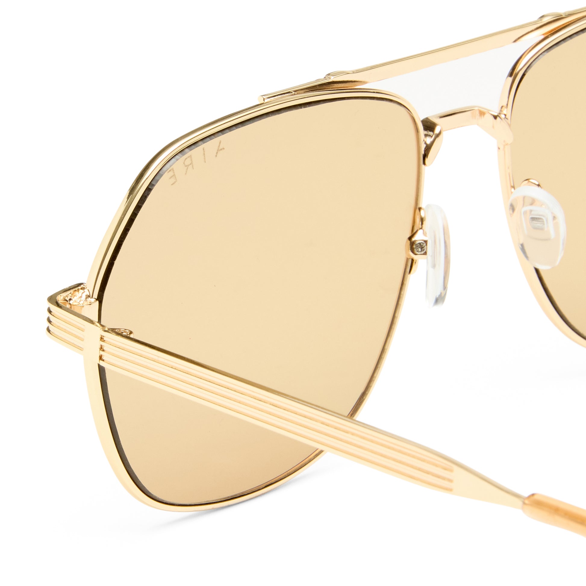 Cosmos Bright Gold Uni-Sex Aviator Sunglasses | Aire